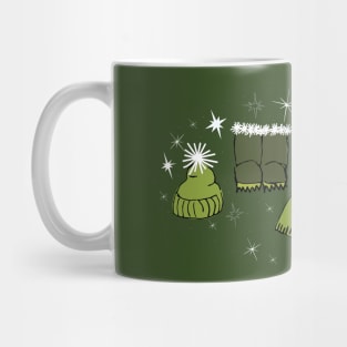 Winter weather snow lover gear cartoon illustration Mug